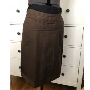 Miu Miu Brown/Black Cotton Skirt. Rare! Size 38.